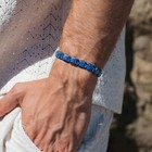 Natural Lapis Lazuli  Blue Stone Healing Protection Powerful Men Women Bracelet