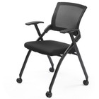 2 Pack Stackable Conference Room Chairs With Wheels  Folding Office Chair