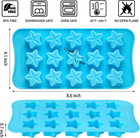 Flower Silicone Chocolate Molds Set - 6 Pcs  15-cavity Candy And Ice Cube Molds