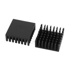 15pcs 25mm X 25mm X 10mm Aluminum Heatsink For Led Power Ic Transistor Black