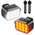 Usb Rechargeable Led Bicycle Headlight Bike Front Rear Lamp Set Cycling Light Us