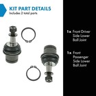 Trq Front Lower Ball Joint Set Compatible With 2005-2023 Chrysler 300 2008-2022