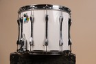 1980s Ludwig 12x14 White Cortex Challenger Series Parade Drum