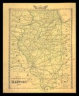 1876 Antique Illinois Railroad Map Illinois Railway Depot Towns Original Atlas