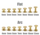 Belt Screws Leather Craft Chicago Nail Brass Solid Rivets Stud Head Wallet Round