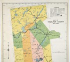 1941  Hamilton County New York Map Original  20x16  Long Lake Grove Hatchery