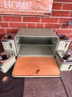1960 s Set Of 5 Pieces-green Steel Bread Box With Tea Coffee Flour   Sugar Cans