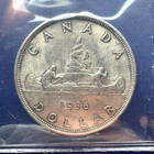 1936   Iccs Graded Canadian    1 Silver Dollar    ms-64  