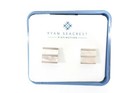 Ryan Seacrest Distinction Faux Shell Silver Cuff Link Cufflinks Formal Dress New