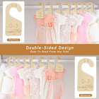 Baby Closet Dividers For Clothes Organizer - Set Of 8 Beautiful Wooden Double-si