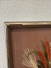 Duck Crewel Art Vintage Framed Embroidered Flowers Floral Bouquet Fall Mcm Home