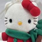 Hello Kitty Sanrio Smiles Christmas Tree Ornament Vtg Plush Rare 2002 Santa Hat