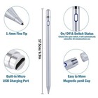 Silver Pencil Stylus For Ipad Iphone Samsung Tablet Phone Pen Touch Screen