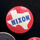 Texas Shaped Nixon Presidential Campaign Vintage Pinback Pin