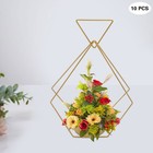 Elegant Wedding Centerpieces Party Decor 10 Pcs Metal Geometric Gold Centerpiece