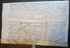 Original 1765 Thomas Penn   Richard Penn Land Deed District Twp Berks County Pa