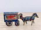 Vintage Cracker Jack Angelus Marshmallows Horse Delivery Wagon Tin Litho Toy