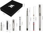 Fancy Fountain Pen Set     Fine   Medium Nibs  Includes 18 Ink Cartridges  Ink