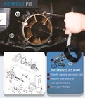 Jet Pump Rebuild Kit Wear Ring Impeller Shaft Seal Oil Tool For Seadoo 951 Xp Rx