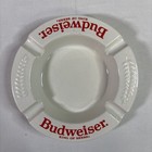 Vintage Budweiser King Of Beers Ashtray Haeger Made In Usa White Ceramic 5 1 4  