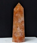 Fire Quartz Tower Point Crystal Large Big Tall Gemstone Wand