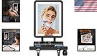 Fogless Shower Mirror Heating Light Shaving Mirror With Razor Holder