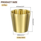 2 Pcs 304 Stainless Steel Cup 6 08oz 180ml Double Wall Water Glasses Step Gold