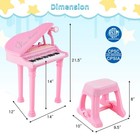 31 Keys Kids Piano Keyboard Toy Toddler Musical Instrument W  Stool   Microphone