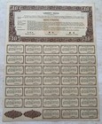 China 1937 Liberty Bond  10 With Full Coupons   Uncirculated With No Folds 
