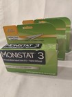 Fresh Three Packs Of Monistat-3 Vaginal Cream  3-day Treatment exp  10 2026