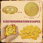 Metal Gold Coins  Pirate Coins 50 Pcs For Dnd  Stress Relief Tool Byhoo