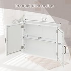 Bathroom Medicine Cabinet 2-tier Wall-mounted Mirror Storage Cabinet W handles