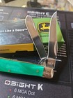 Case Xx  John Deere Mini Trapper Pocketknife Green Pearl Kirinite Knife