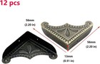 12pc Bronze Metal Box Corner Protectors 2 2  Decorative Furniture Edge Guard Set