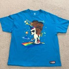 Wwe Authentic Wear The New Day Unicorn Space Graphic T-shirt Mens Xxl Blue