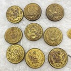 Wwii Military Buttons Lot Of 17 Gold Tone Eagle