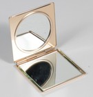 Vintage Square Metal Double  Mirror Compact Case - Monet