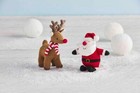 Mud Pie Kids Knit Reindeer Christmas Baby Boy Girl Rattle Soft Plush Toy