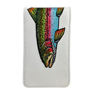 Trout Hand Embroidered Sunfish Leather Golf Scorecard Yardage Book Holder Cover