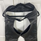 Harley Davidson Motorcycle Chaps Women Xs Black Leather Riding Flared Snap Away