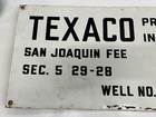 Texaco Oil Porcelain Enamel Metal Sign