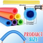 6 Pack Jumbo Pool Noodles Foam Swim 41inch X 4 1 Inch Hollow Swimming Pool No   