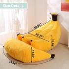 Banana Bean Bag Chair With Ottoman  Floor Sofa Bed With Footrest  Comfy Converti