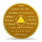 Unique Sunrise Aa Sobriety Coin Serenity Prayer Recovery Medallion Sobriety Gift