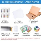 Tabletop Easel Set - 29 Pieces Starter Kit Artist Acrylic Painting With