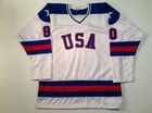 1980 Miracle On Ice Usa Hockey Sewn White Custom Jersey M To 2xl