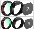 K f Concepts Uv Filter   Metal Square Lens Hood   Lens Cap For 49mm Lens