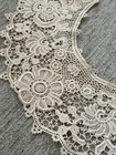 Handmade  tatted  Vintage Brussels Lace Collar