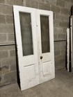   Antique Walnut Double Entrance French Doors   45 X 81   Architectural Salvage