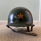 Original Korean War Chinese Pla Used Front Seam Fixed Bale M1 Steel Pot Helmet